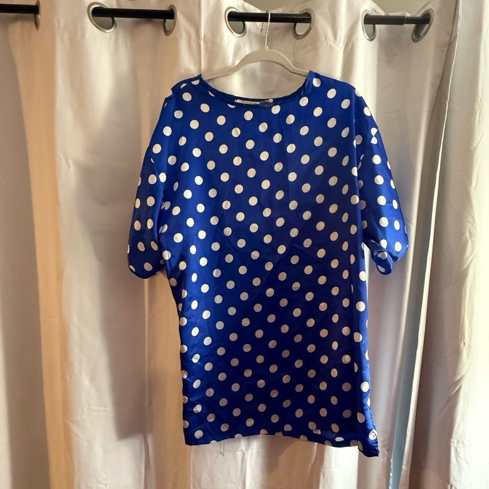 Victoria's Secret Blue and White Polka Dot Top